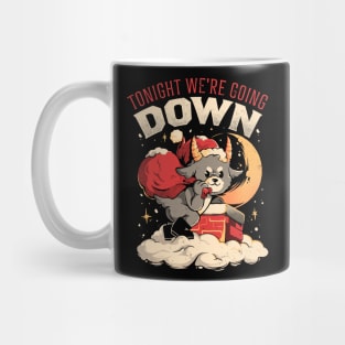 Tonight We re Going Down - Dark Funny Goth Devil Baphomet Christmas Gift Mug